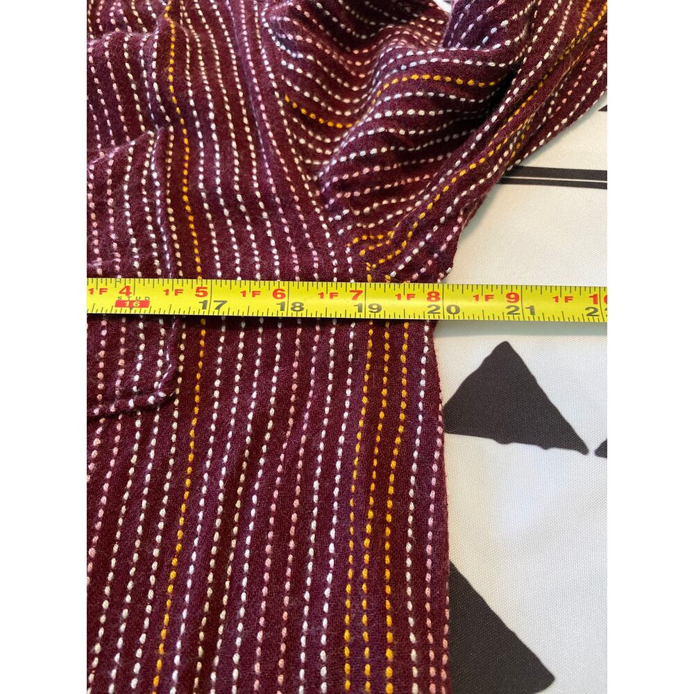Anthropologie Isadora Long Sleeve Striped Button-Back Popover Tunic Top Size XS - Picture 7 of 8